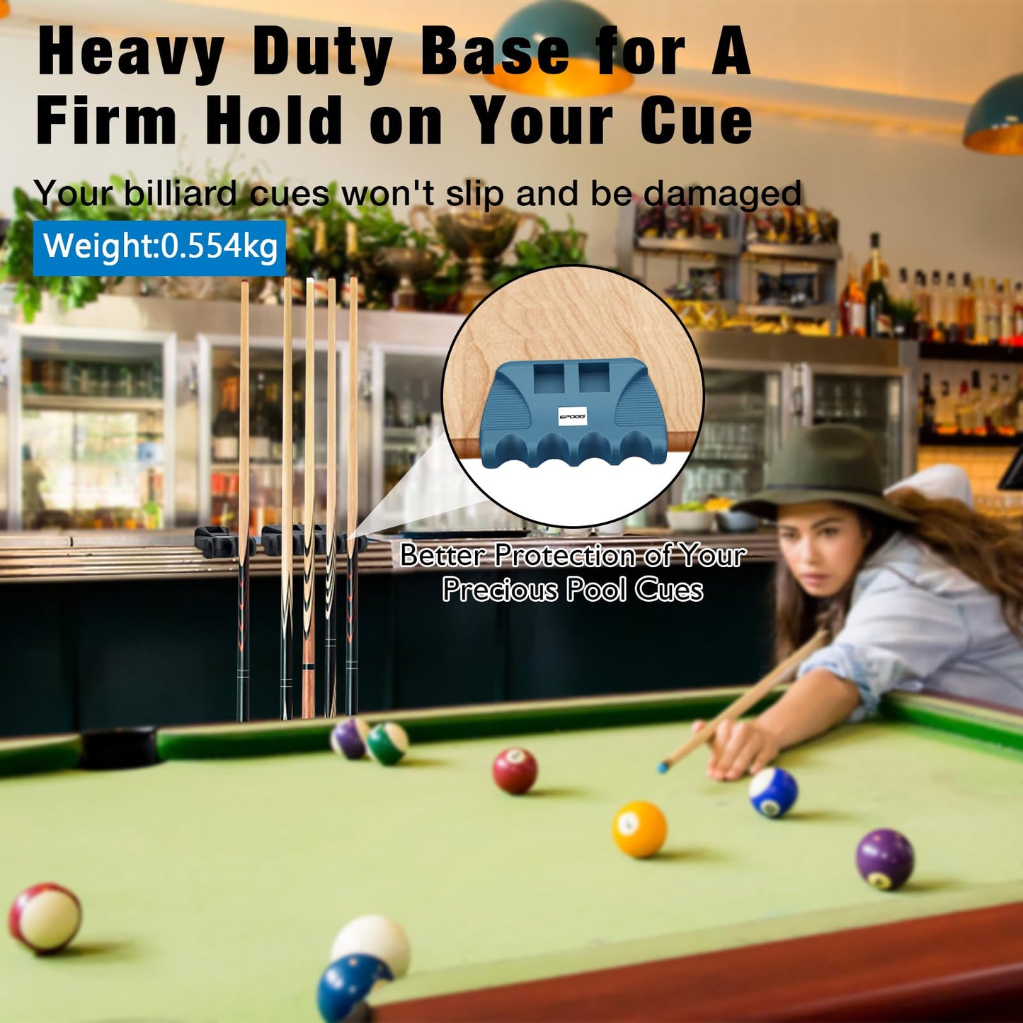 Portable Weighted Cue Rest