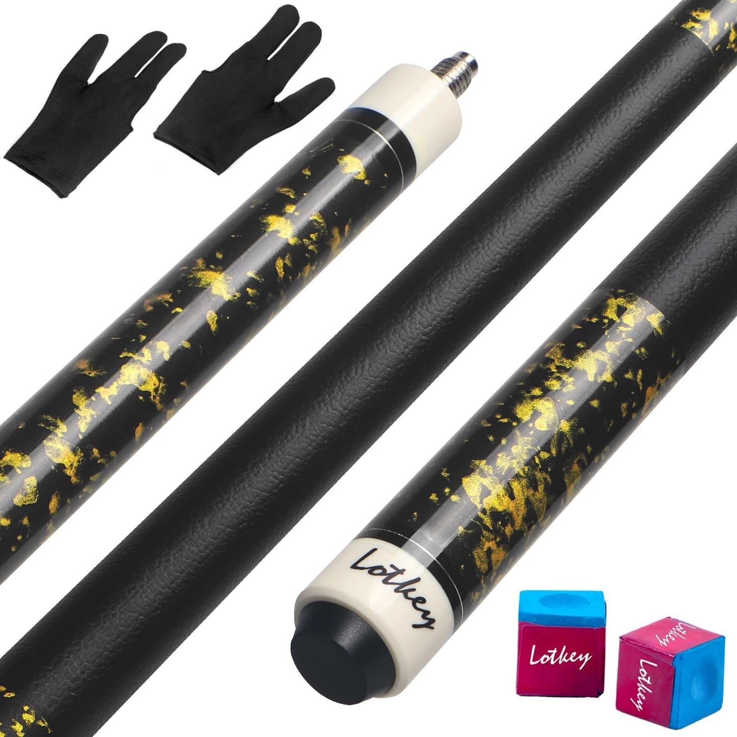 LOTKEY 4-Piece Pool Cue Set