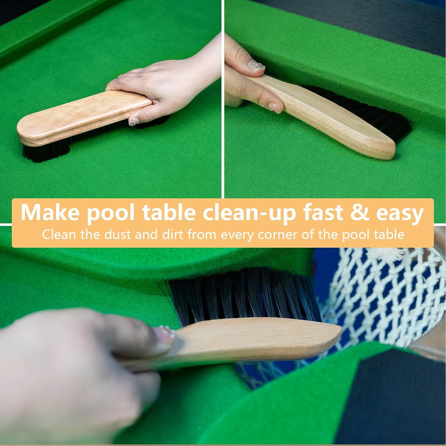 Pool Table & Rail Brush 5-Piece Set