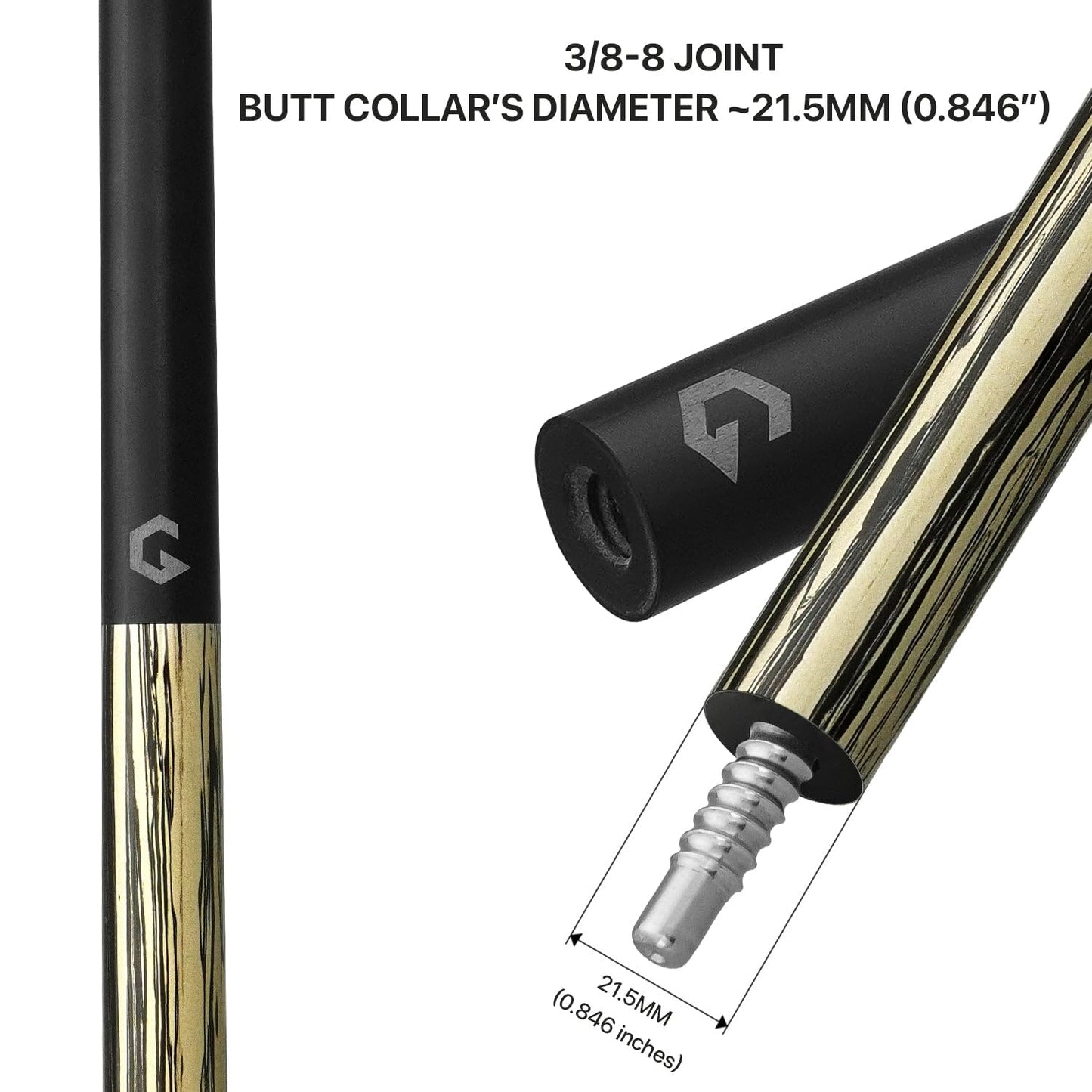 RHINO G-w Series Pool Cue – 12.5mm Tip, Exotic Woods