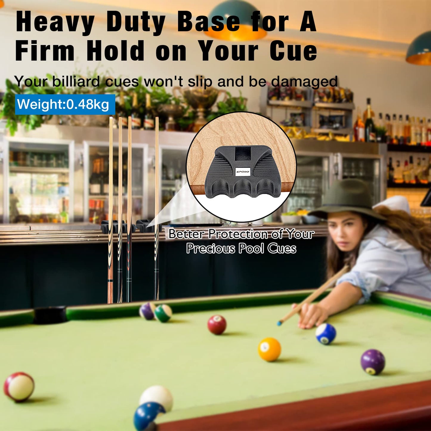 Portable Weighted Cue Rest