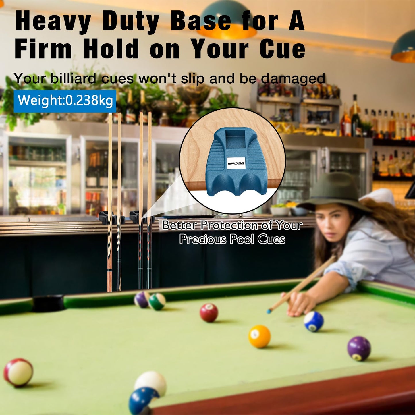 Portable Weighted Cue Rest