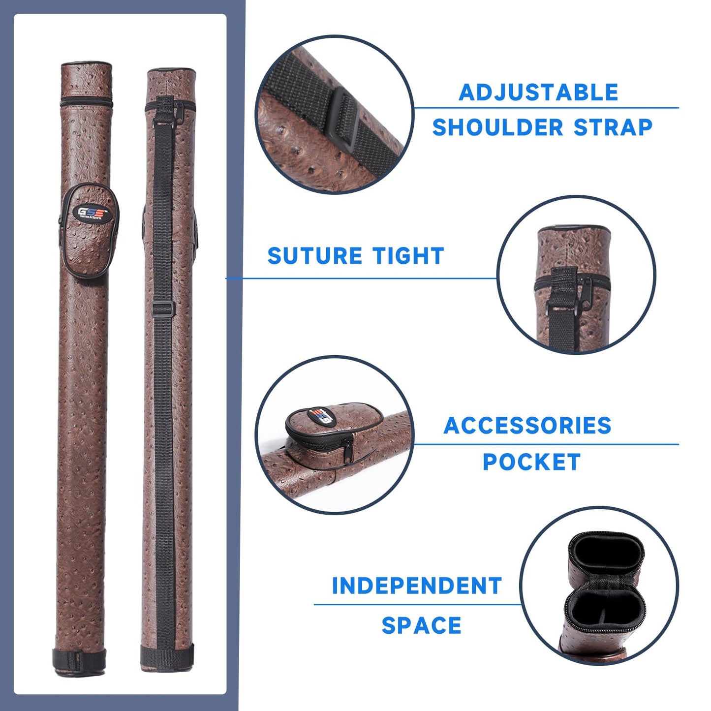 GSE Deluxe Hard Billiard Cue Case – 1x1