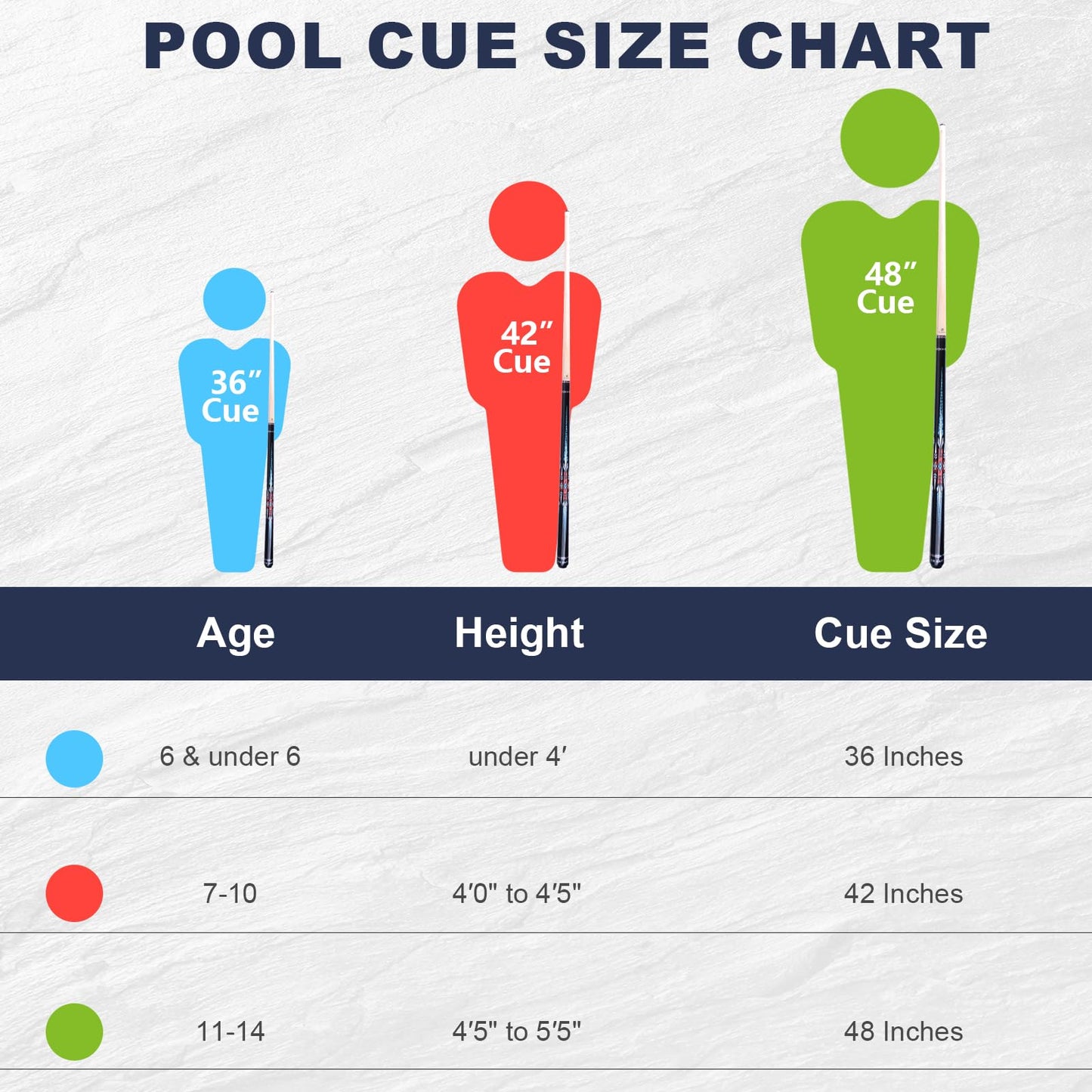 Short Canadian Maple Pool Cue – 36/42/48"