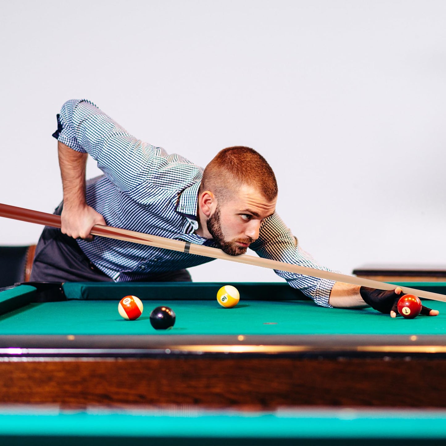 2-Piece Coffee Pool Cue Stick 20oz – 13mm Tip