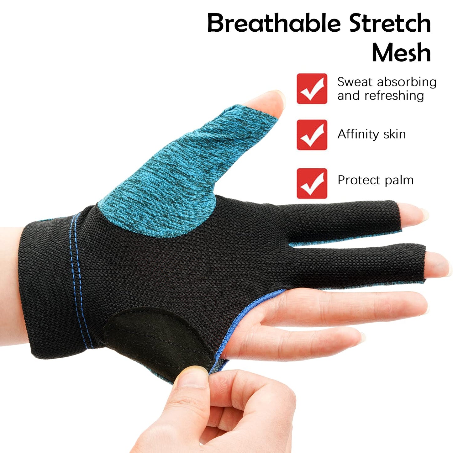 KONLLEN Adjustable Billiard Gloves