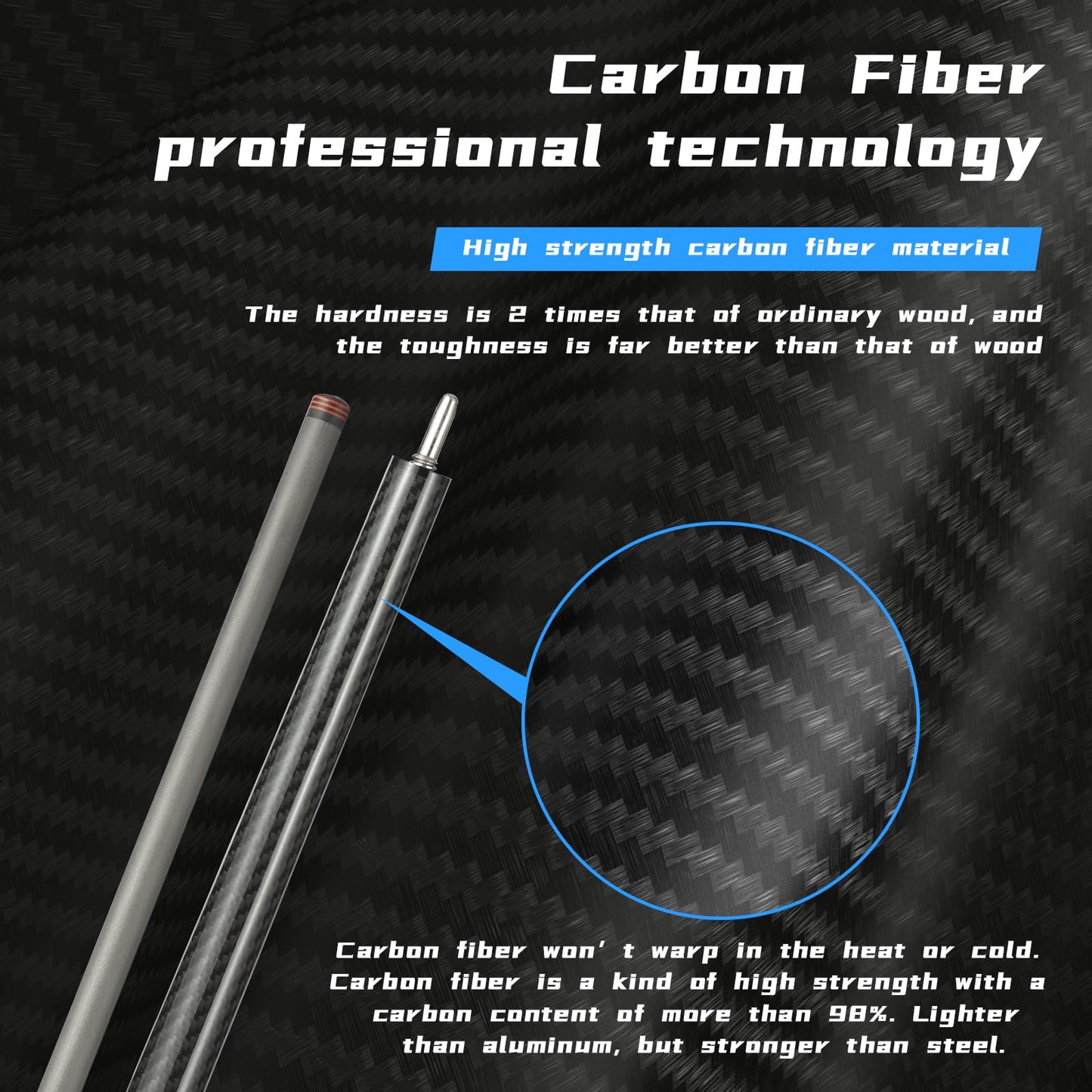 CROWN ME Carbon Fiber Pool Cue