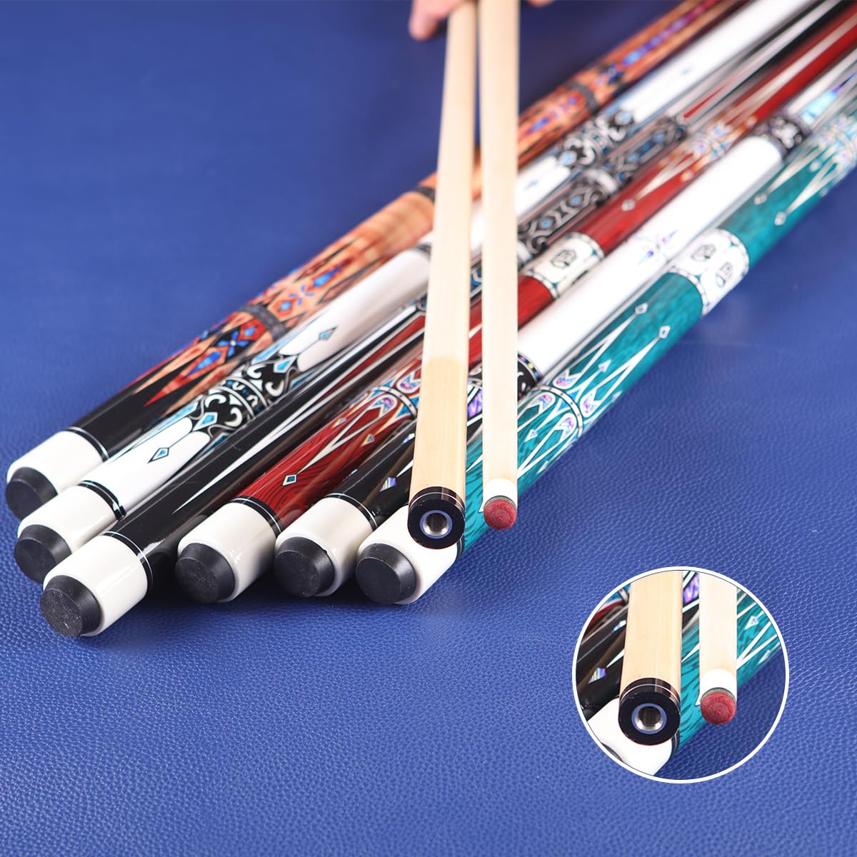 58" Canadian Maple Pool Cue – 13mm Tip