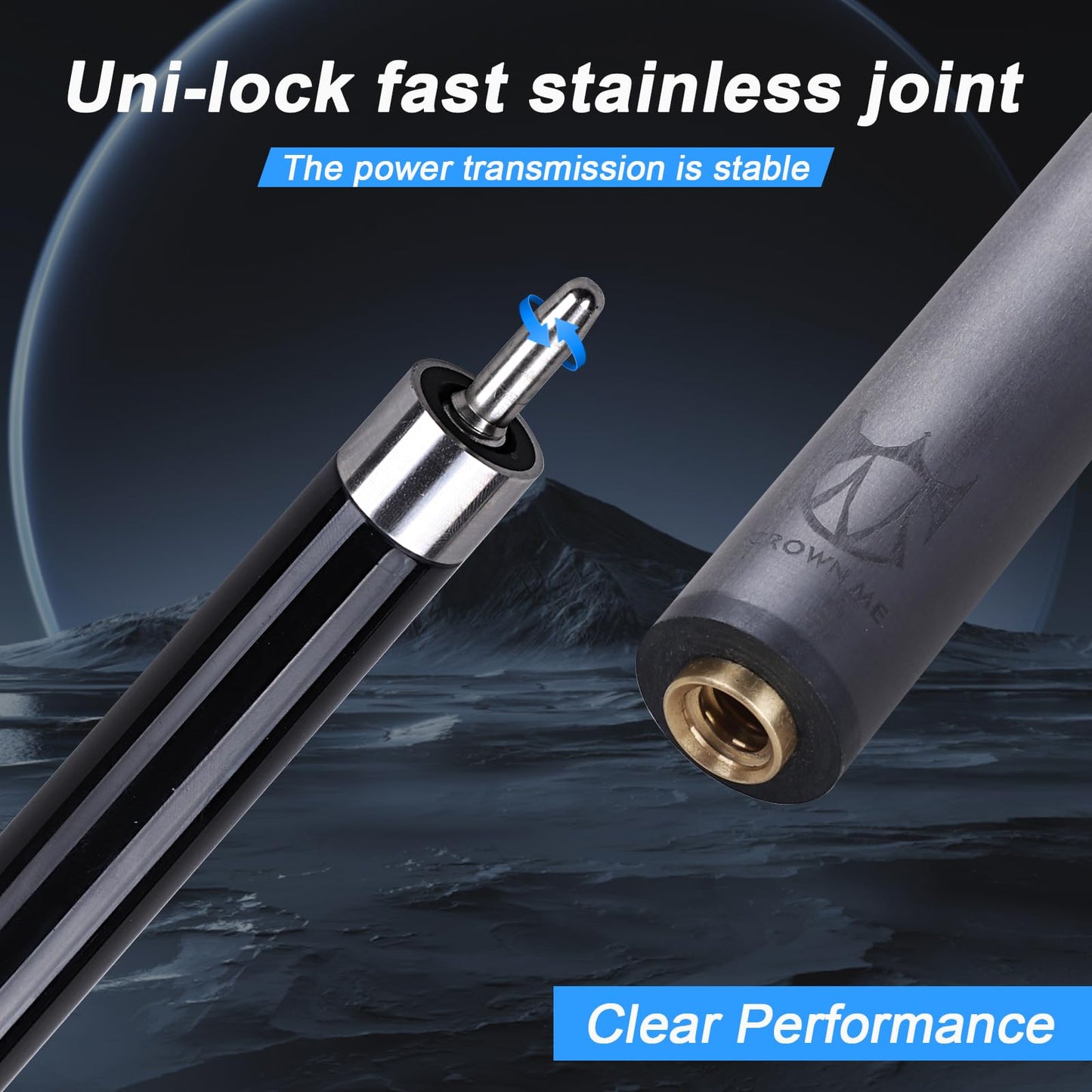 CROWN ME Carbon Fiber Pool Cue 20oz