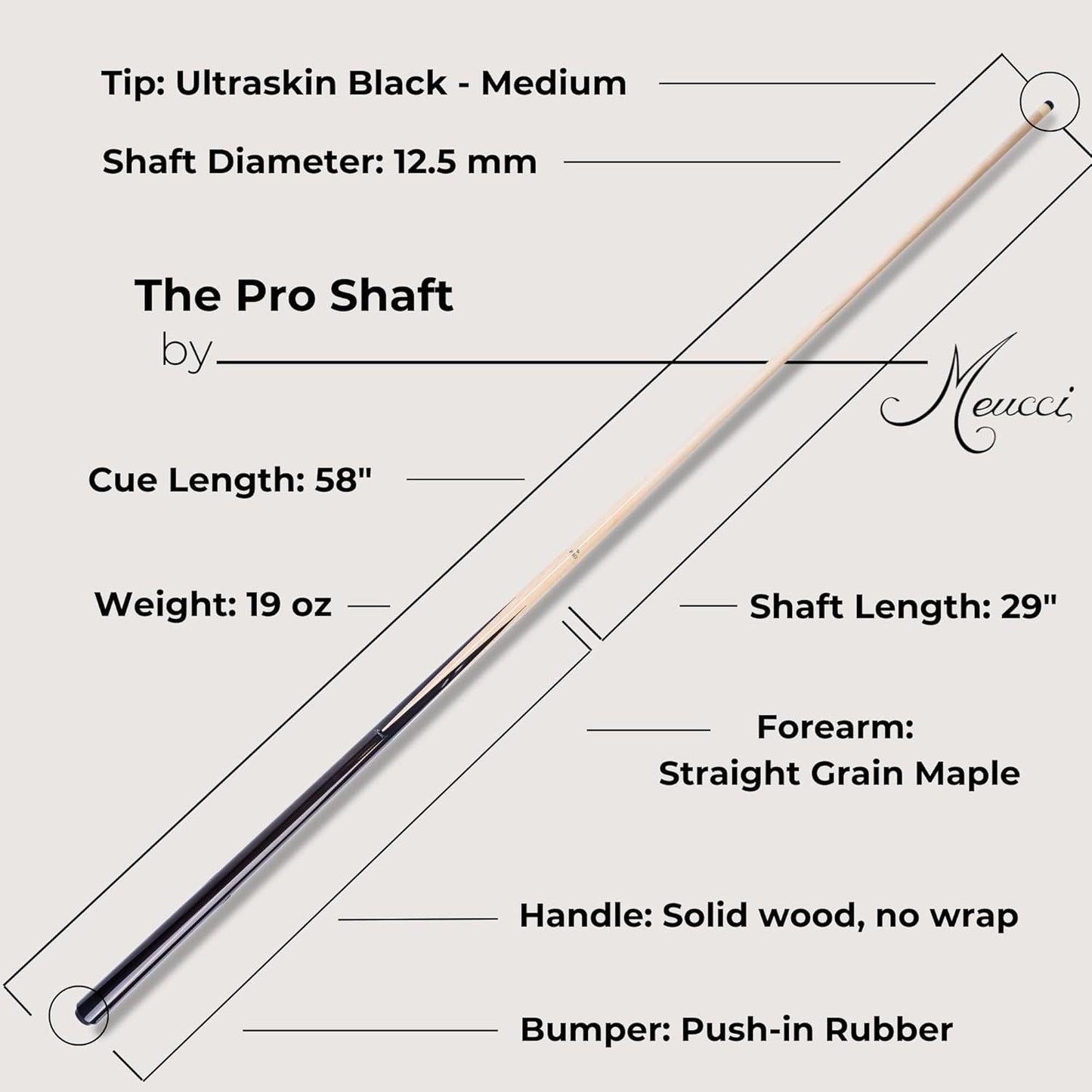 Meucci Sneaky Pete 19oz Pool Cue