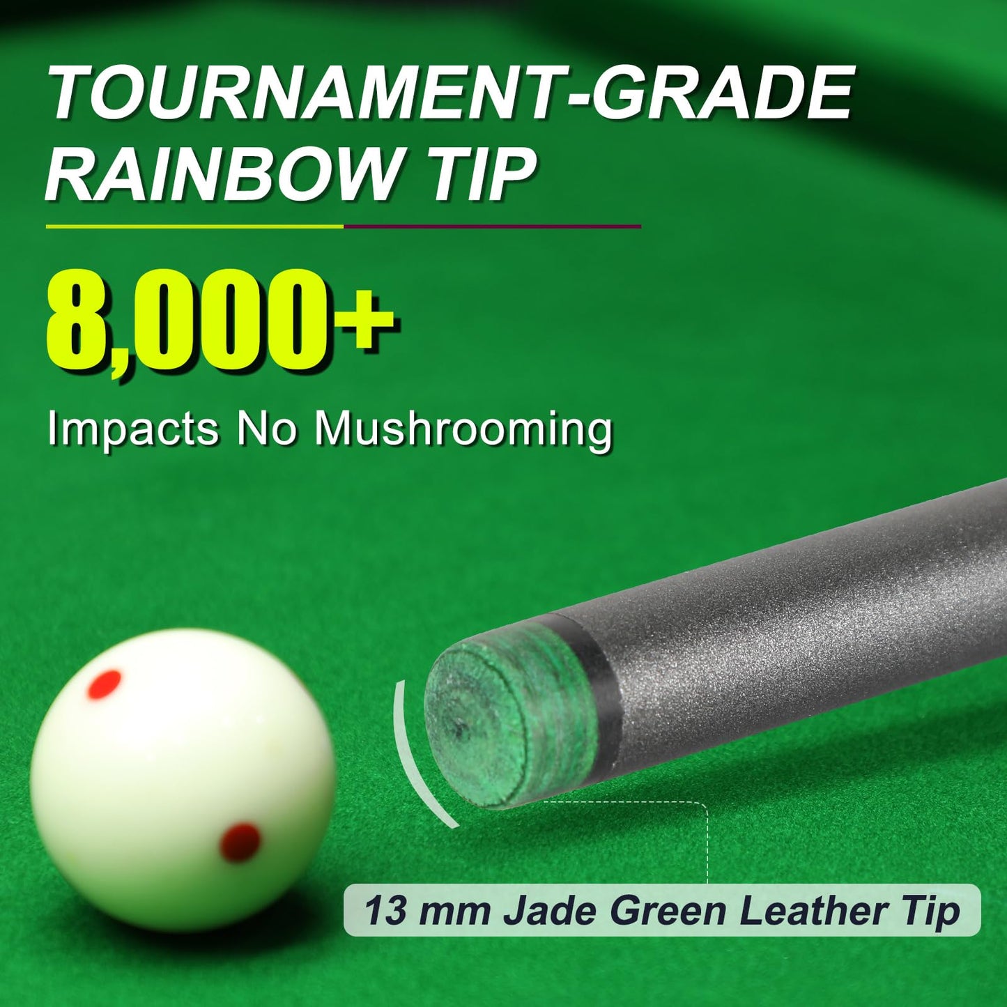 58" Fiberglass Graphite Pool Cue Sticks – 18-21oz