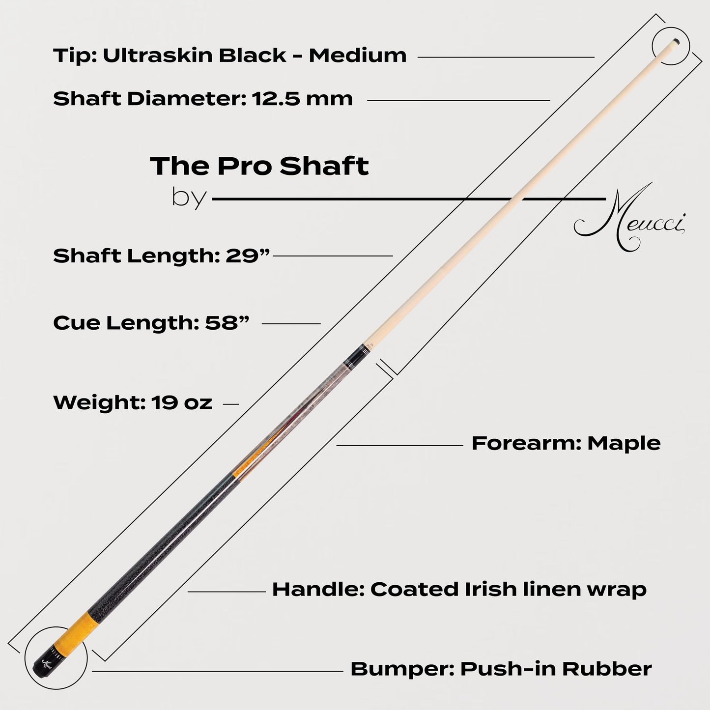 Meucci SW Bar Box 1 Pool Cue 19oz