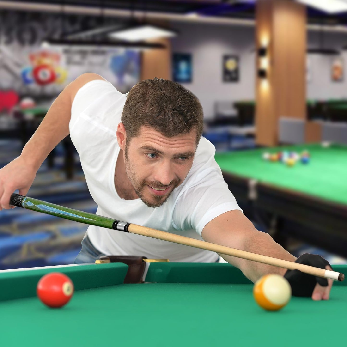 4-Pack 58" Maple Pool Cue Sticks – Includes Chalk