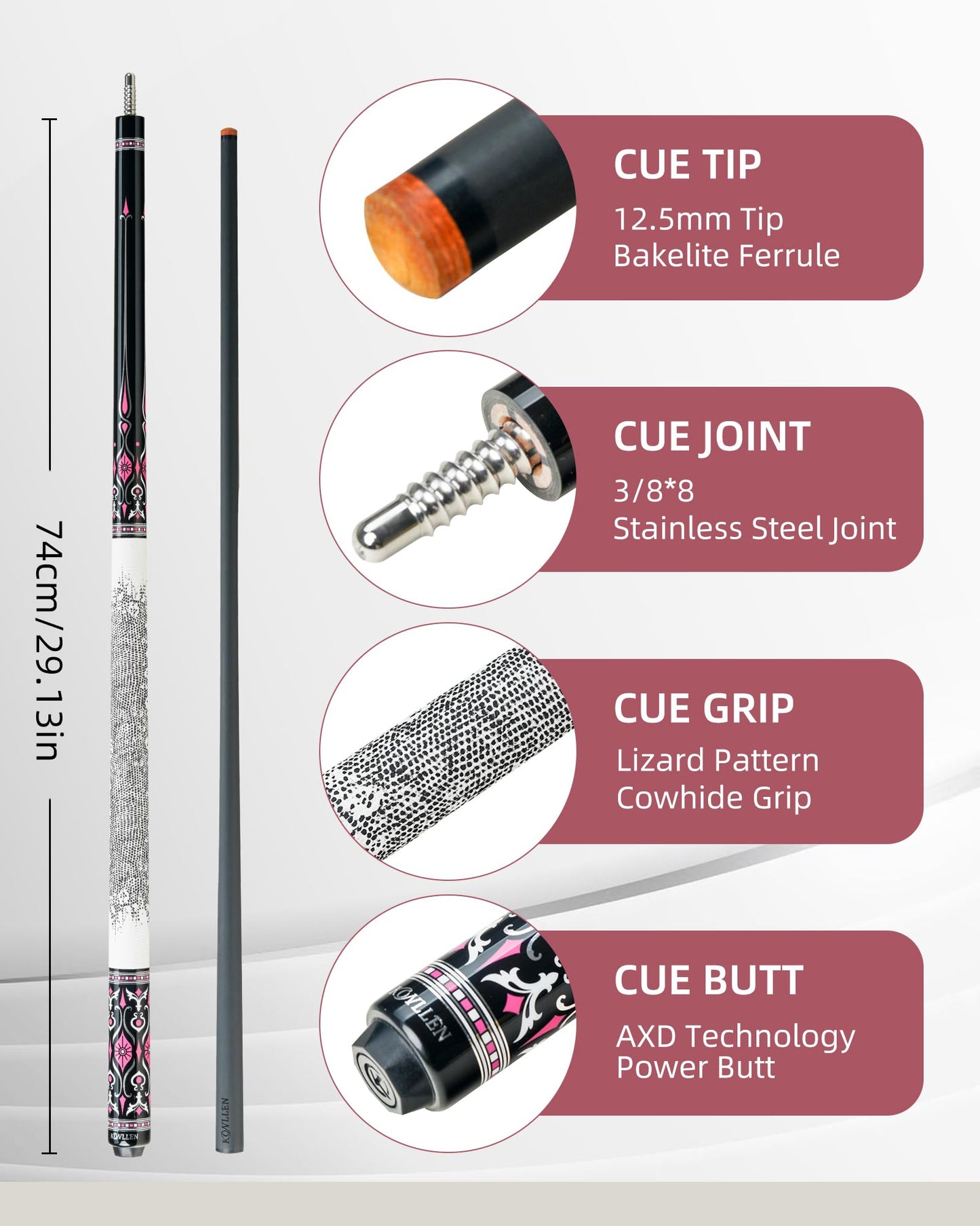 KONLLEN 58" Carbon Fiber Pool Cue