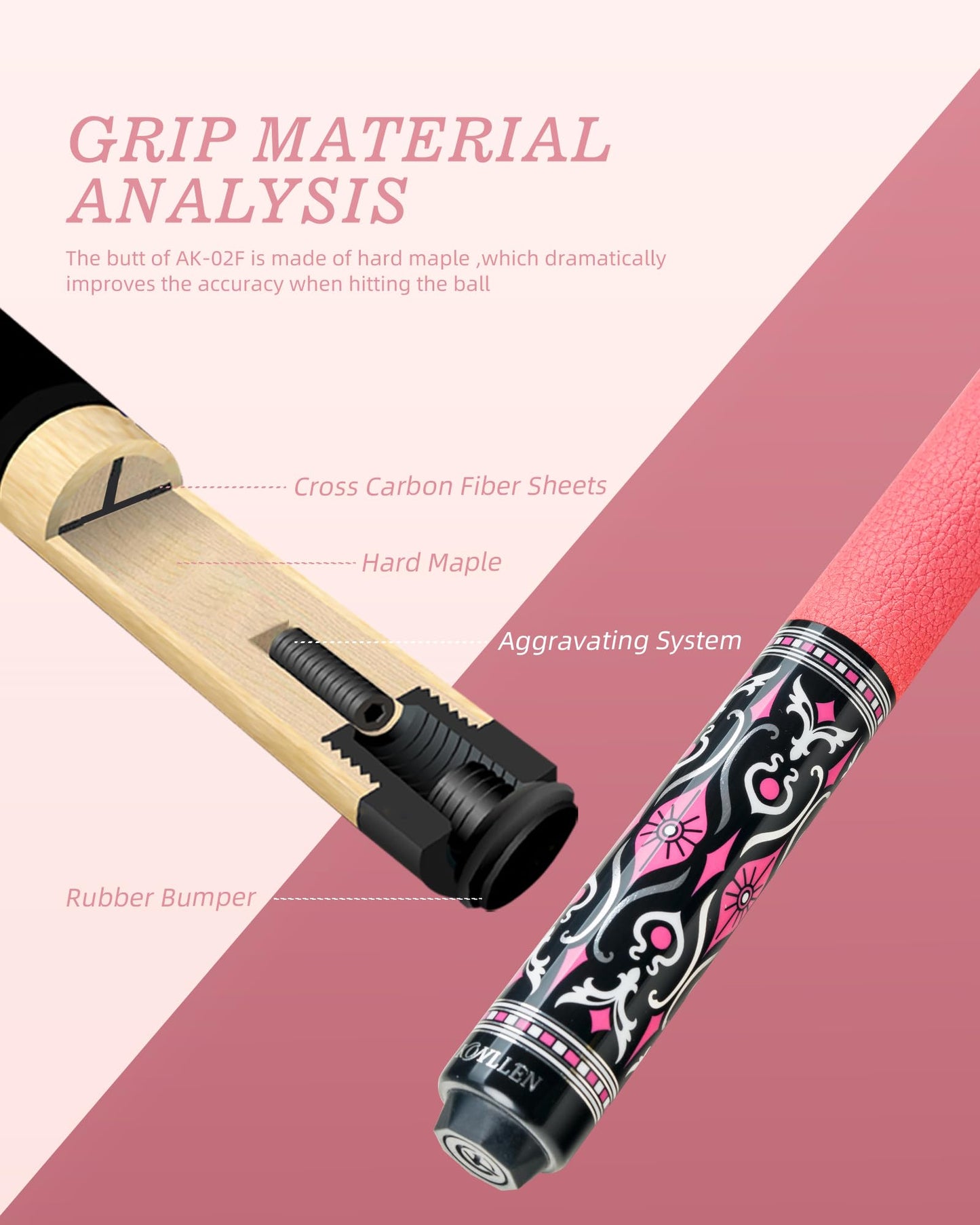 KONLLEN 58" Carbon Fiber Pool Cue