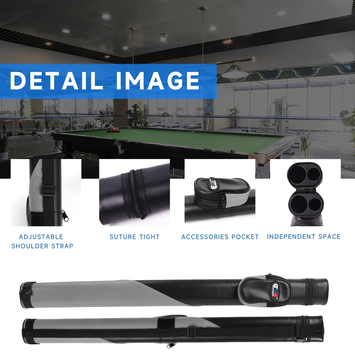 GSE Deluxe Hard Billiard Cue Case – 1x1