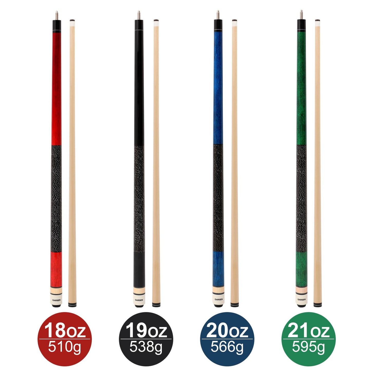 4-Piece Pool Cue Sticks 58"