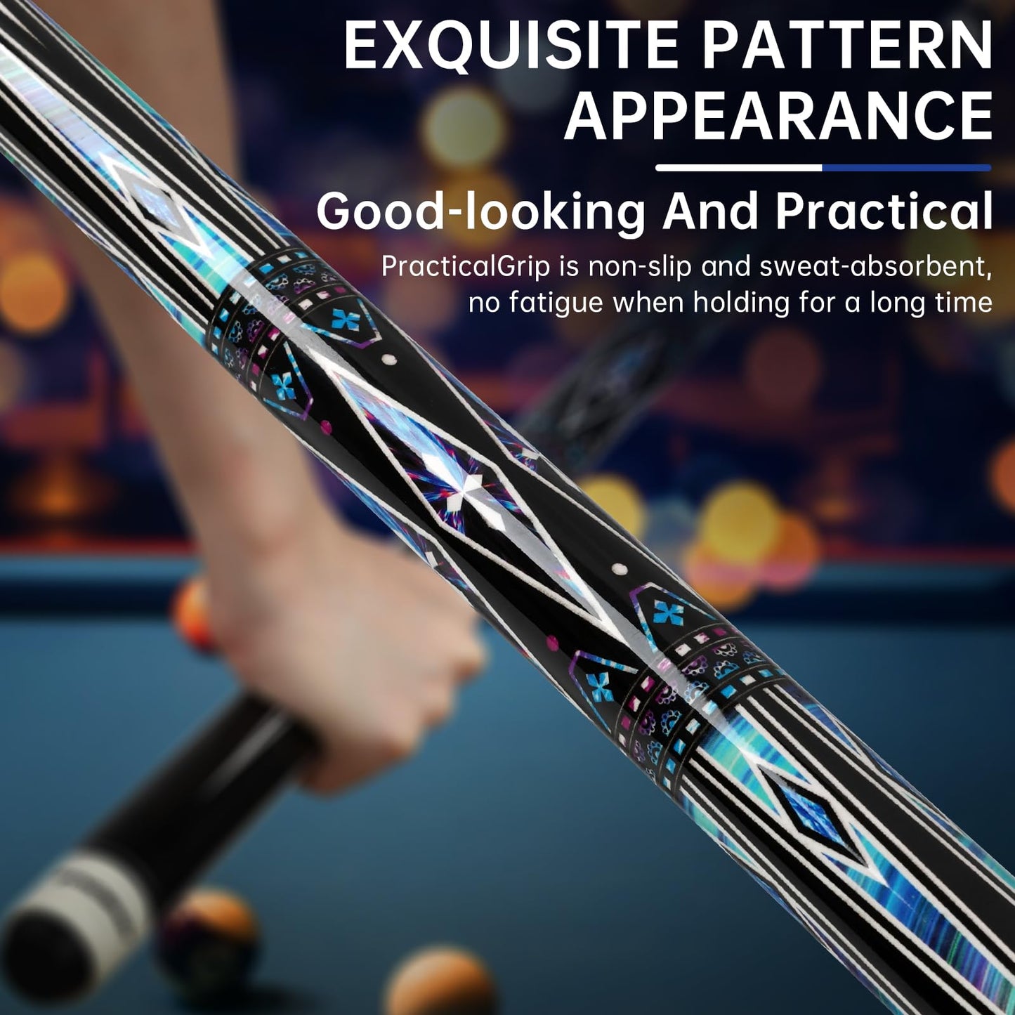 5-Pack 58" Maple Pool Cues – 18-21oz