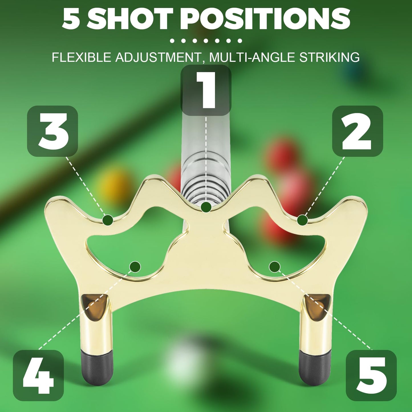Pool Bridge Stick Retractable with Brass Head