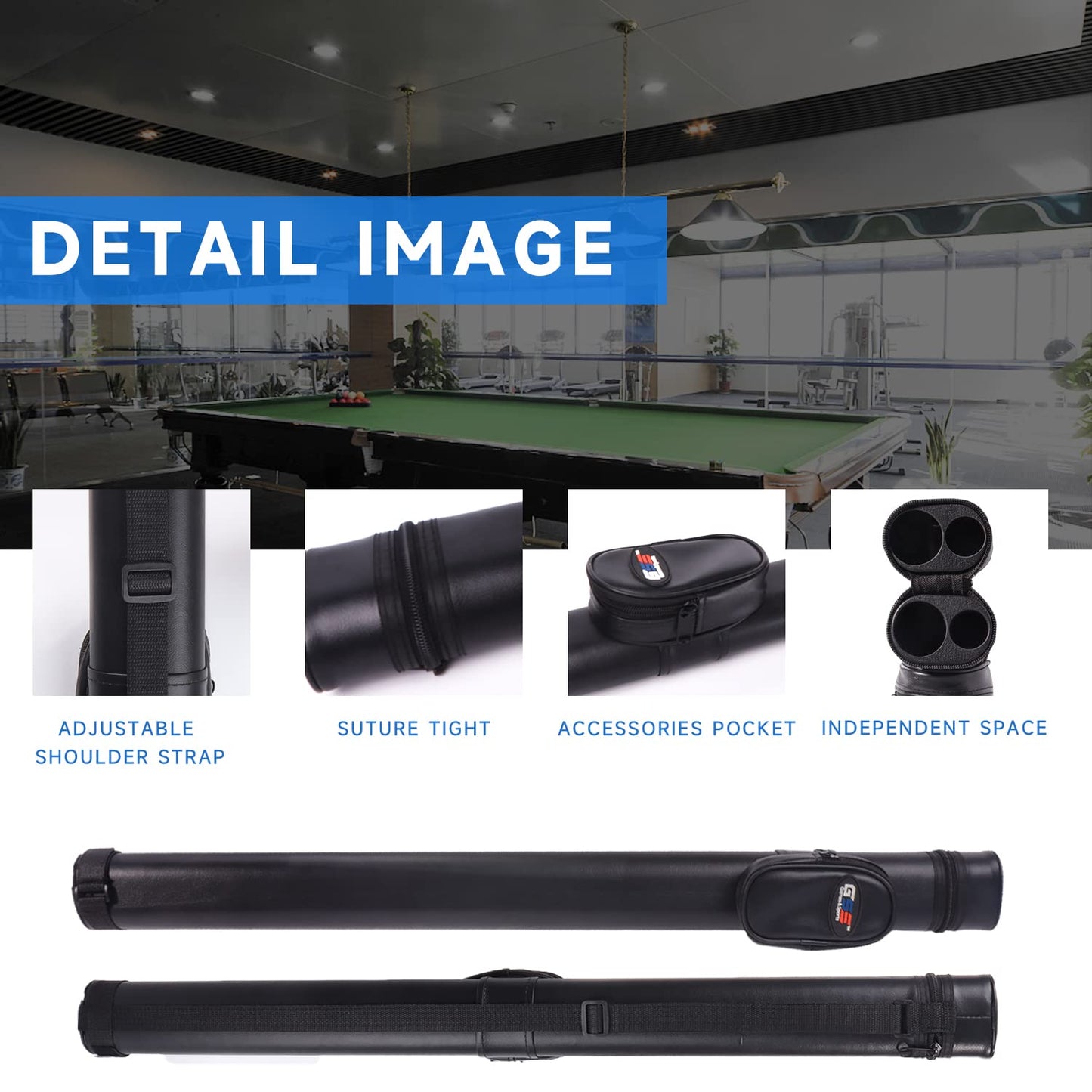 GSE Deluxe Hard Billiard Cue Case – 1x1