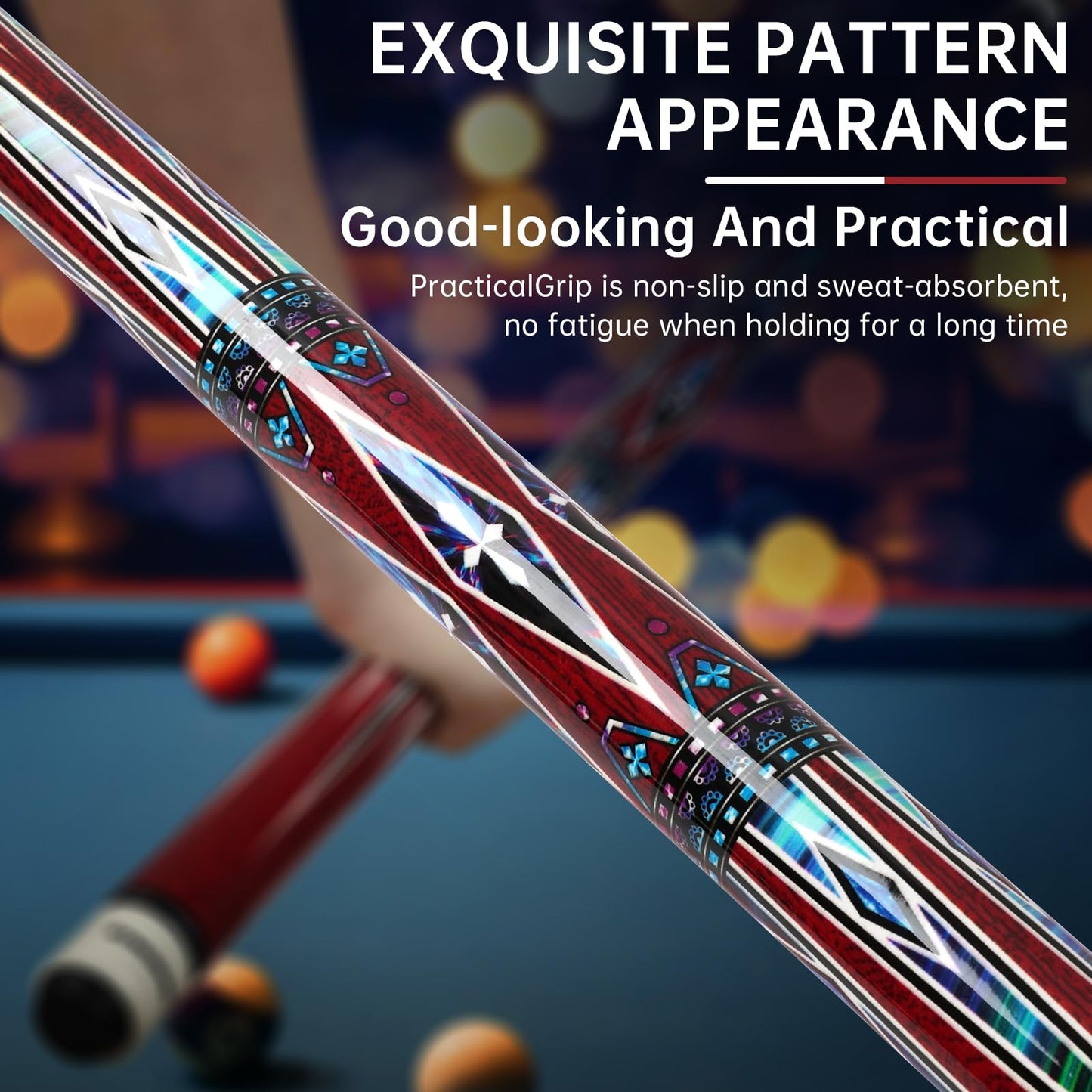 5-Pack 58" Maple Pool Cues – 18-21oz