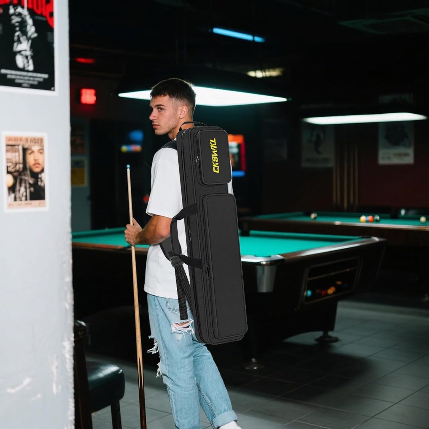 Pool Cue Case 3x4 – Soft Padded Billiard Backpack