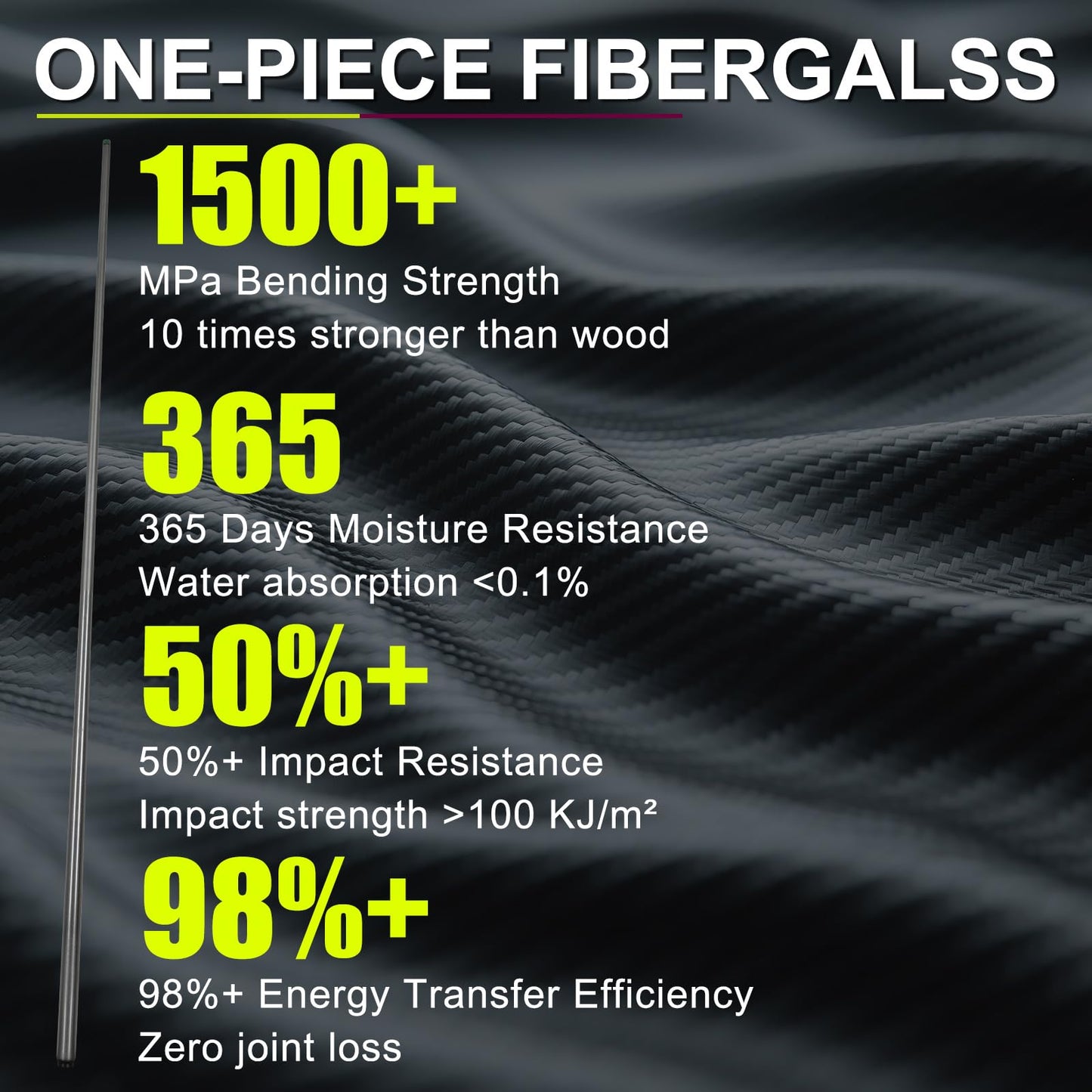 58" Fiberglass Graphite Pool Cue Sticks – 18-21oz