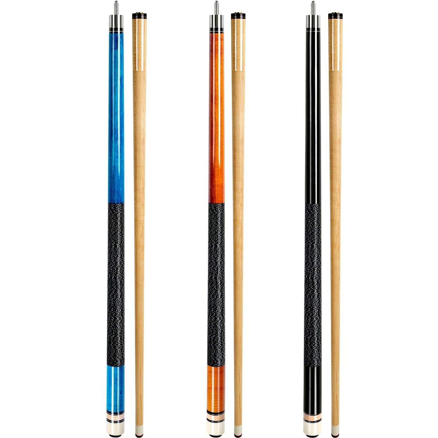 AKLOT 4x 58" Maple Pool Cues