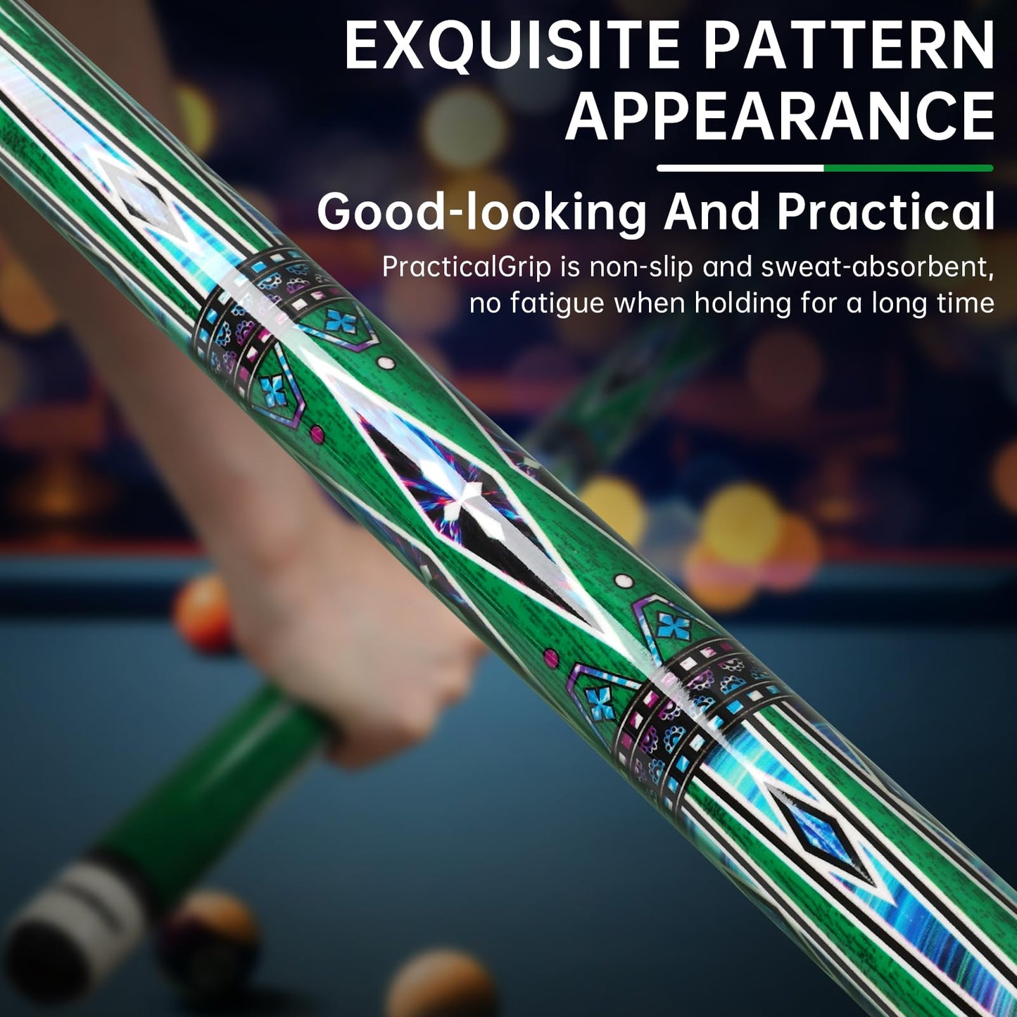 5-Pack 58" Maple Pool Cues – 18-21oz