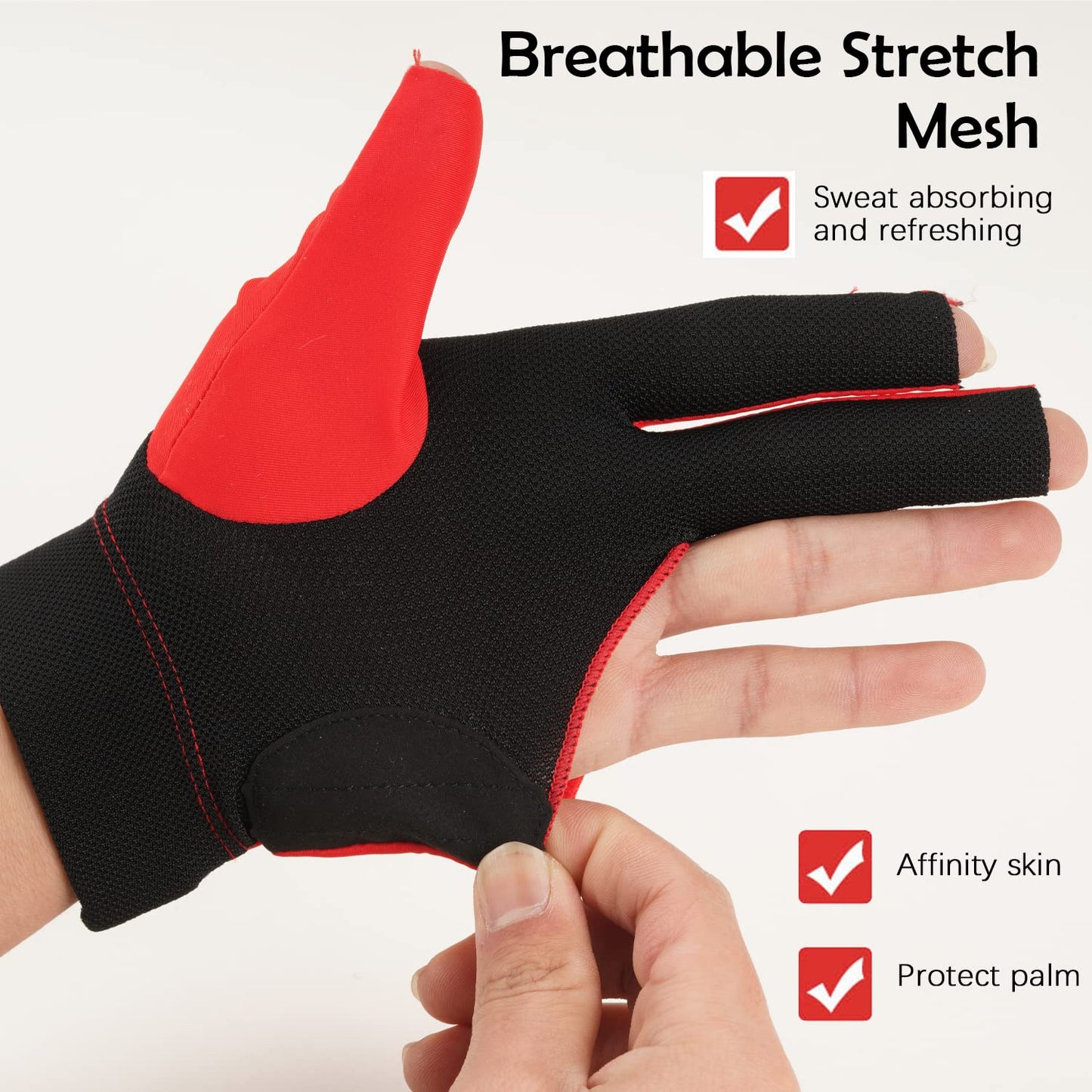 KONLLEN Adjustable Billiard Gloves