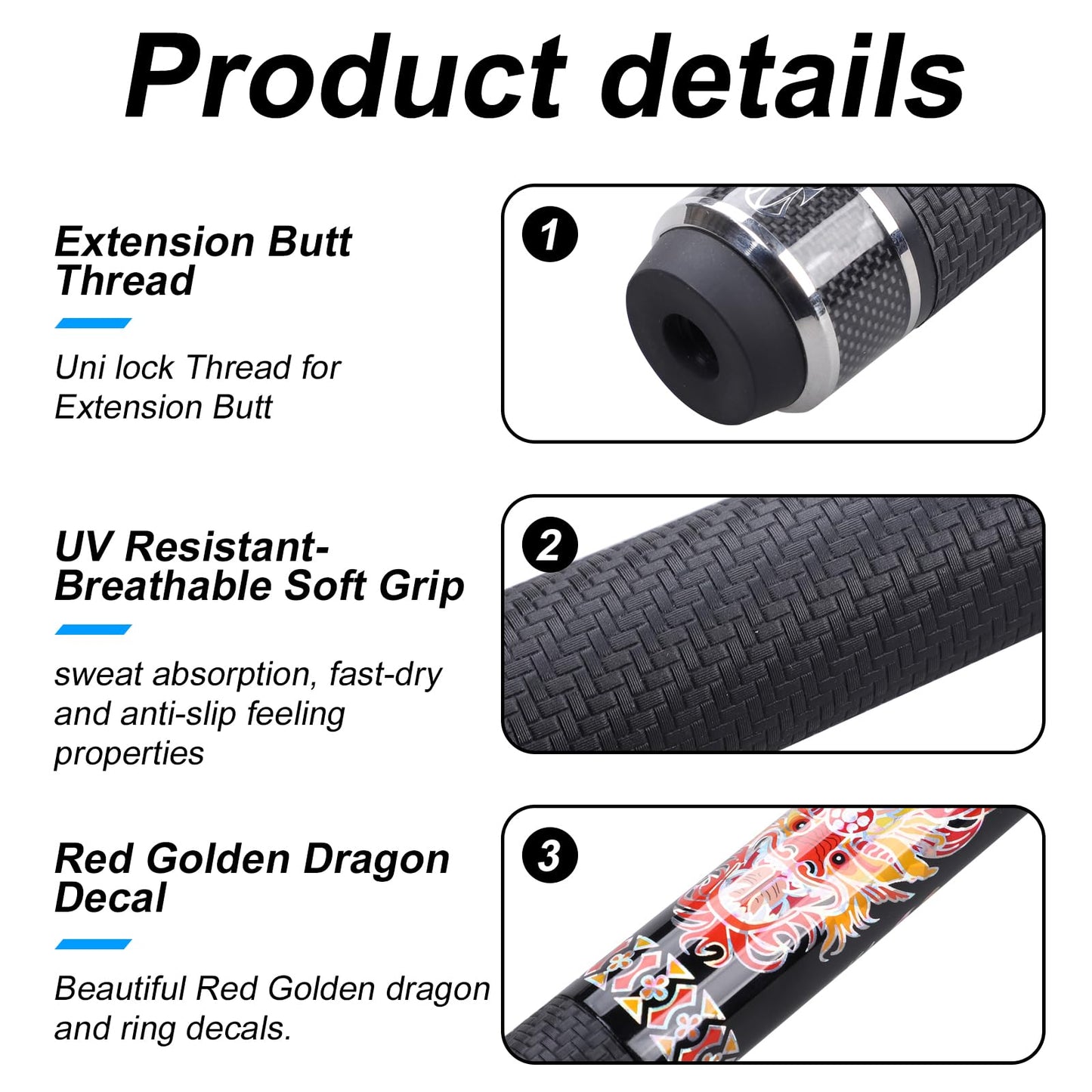 CROWN ME Carbon Fiber Pool Cue 20oz