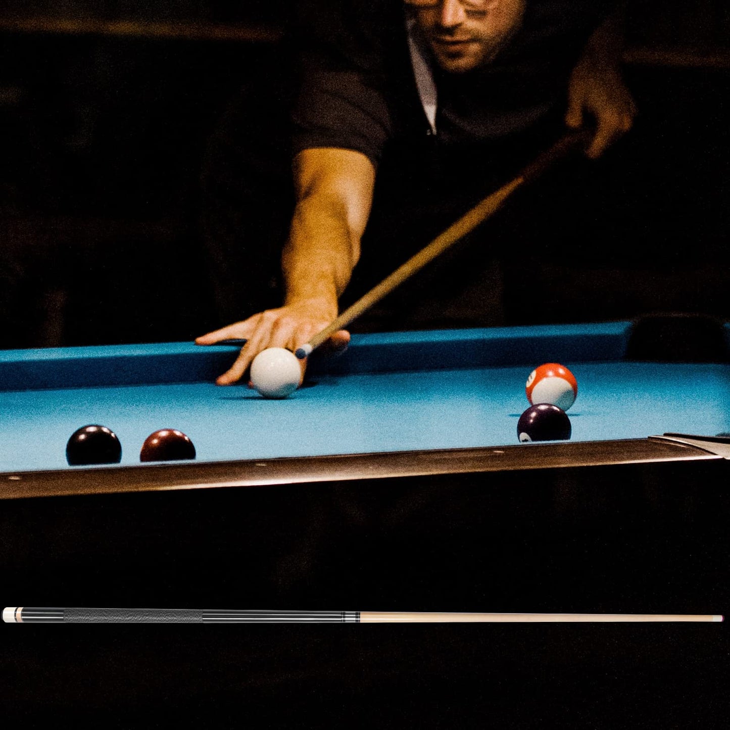 AKLOT 4x 58" Maple Pool Cues