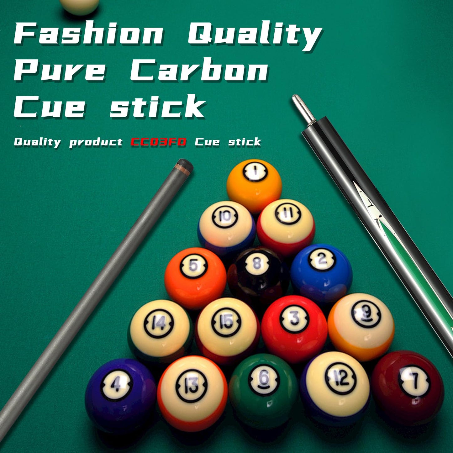 CROWN ME Carbon Fiber Pool Cue 20oz