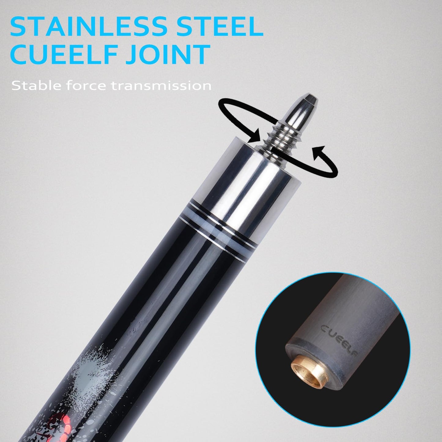 Carbon Fiber Professional Pool Cue 12.5mm