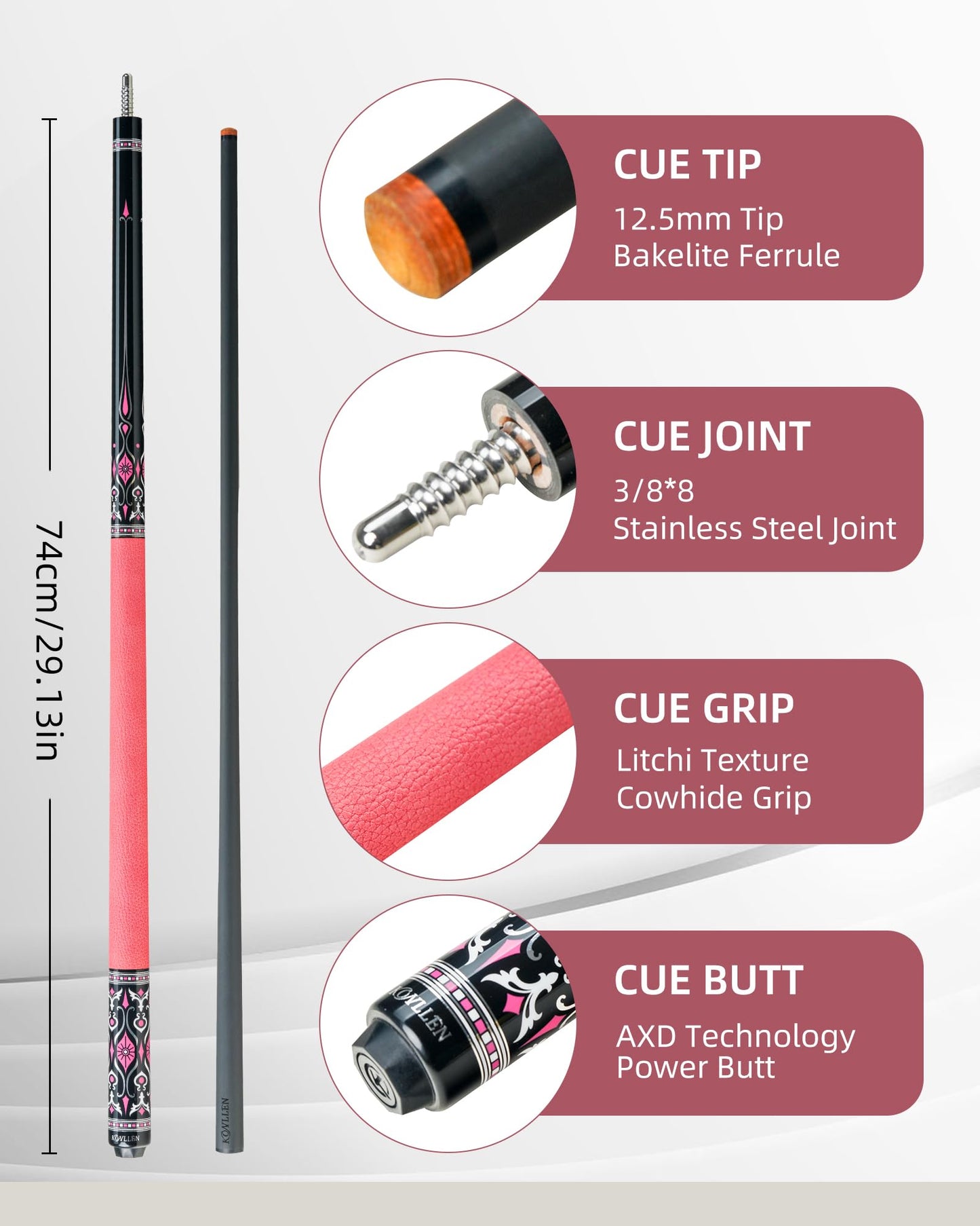 KONLLEN 58" Carbon Fiber Pool Cue