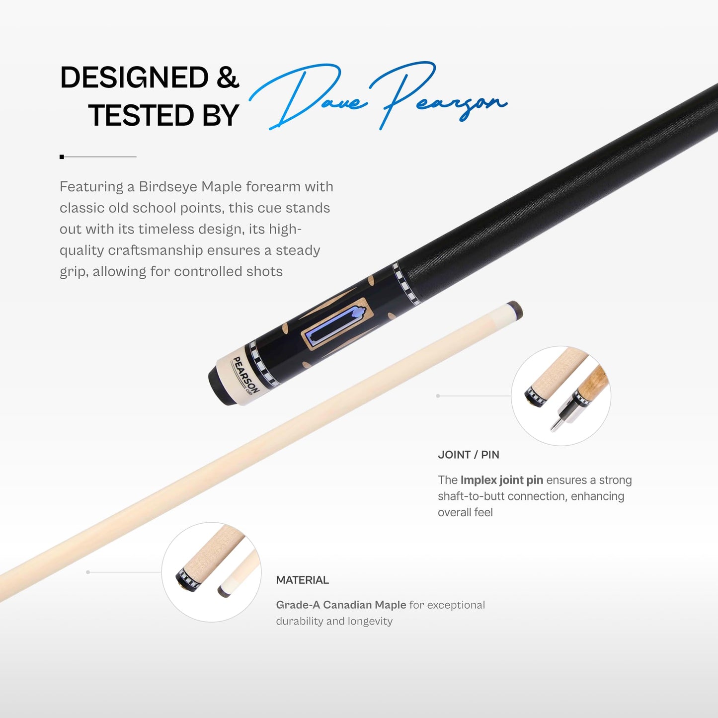 PEARSON Prestige 58" Maple Pool Cue