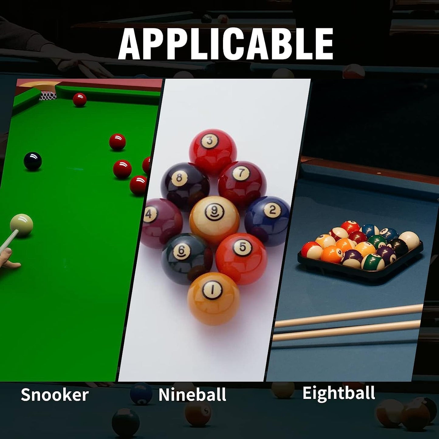 AKLOT 4x 58" Maple Pool Cues