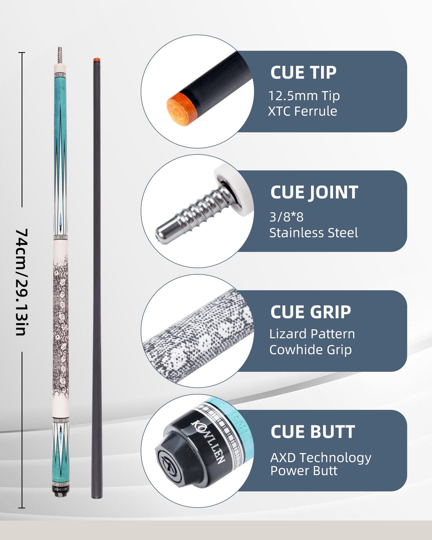 KONLLEN 58" Carbon Fiber Pool Cue