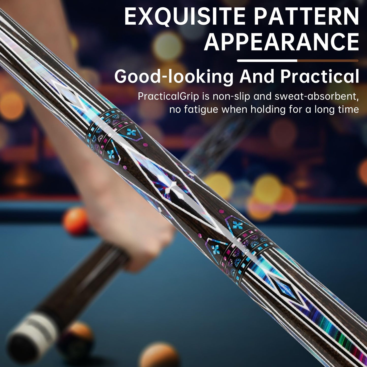 5-Pack 58" Maple Pool Cues – 18-21oz