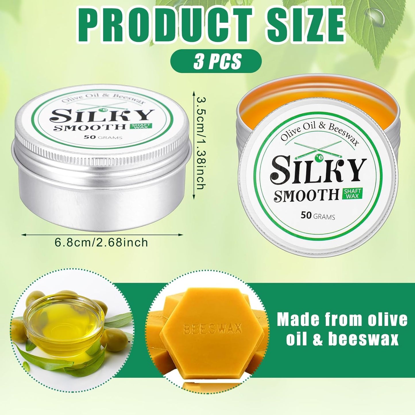 Pool Cue Shaft Wax 3-Pack