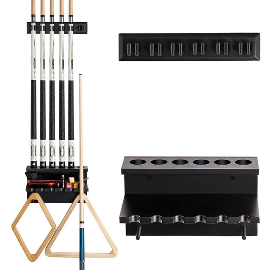 Wall Mount Pool Cue Rack – 6 Sticks
