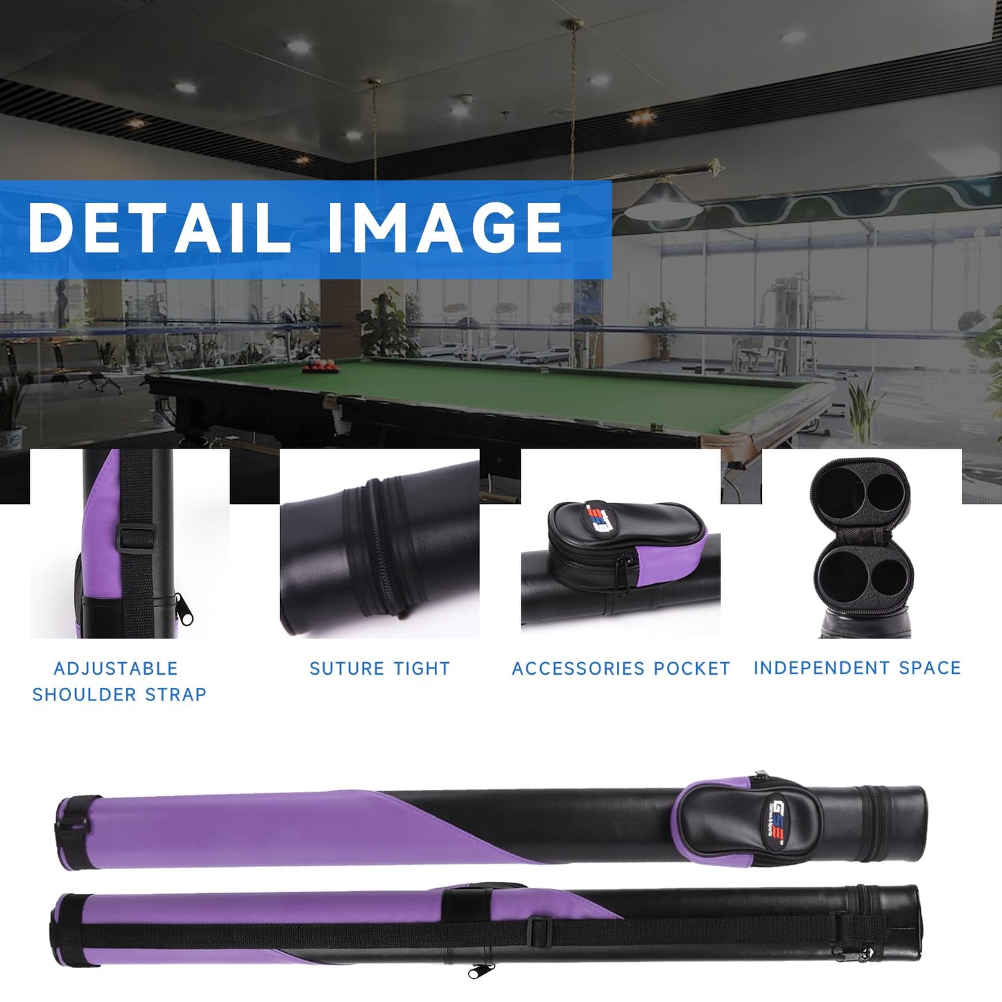 GSE Deluxe Hard Billiard Cue Case – 1x1