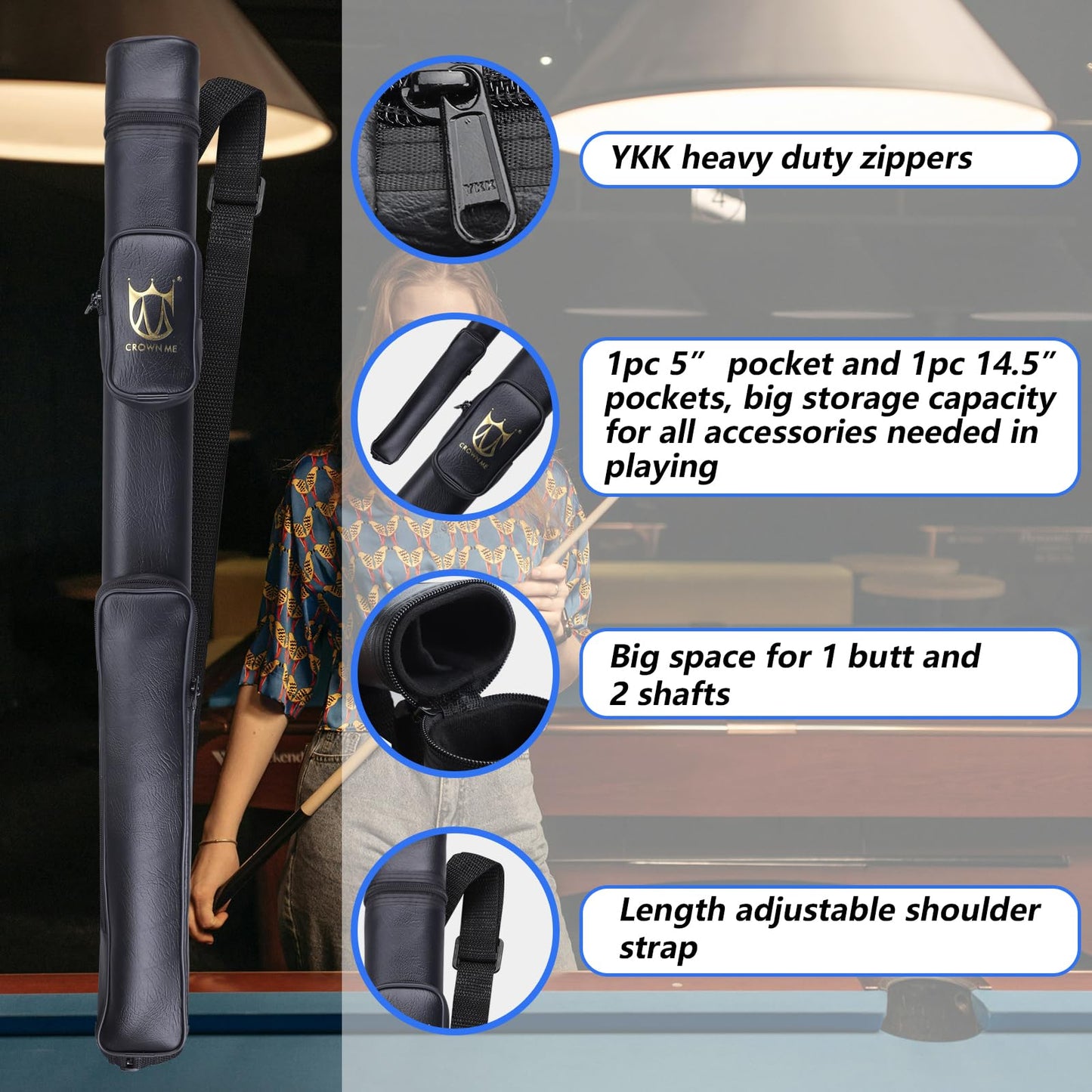 CROWN ME Carbon Fiber Pool Cue