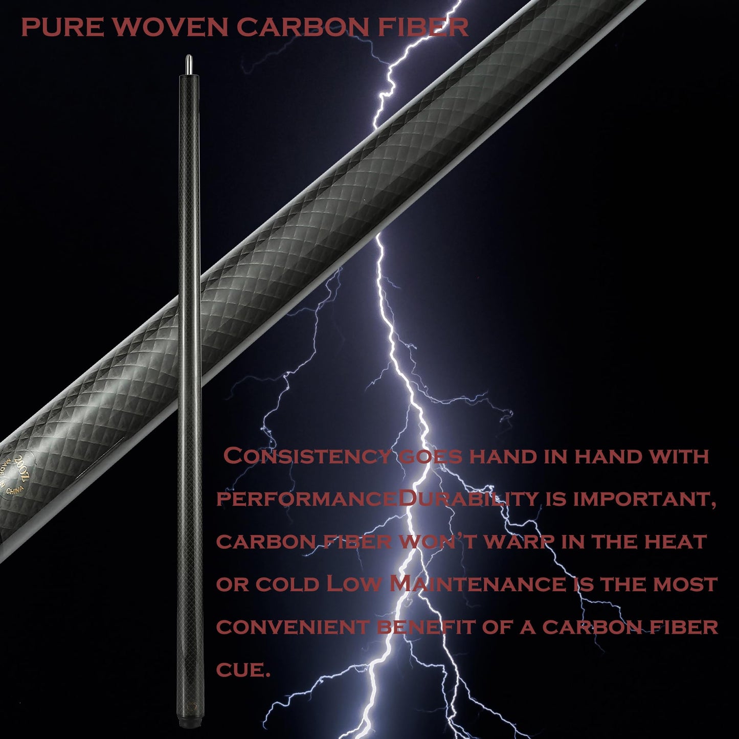 CROWN ME Carbon Fiber Pool Cue