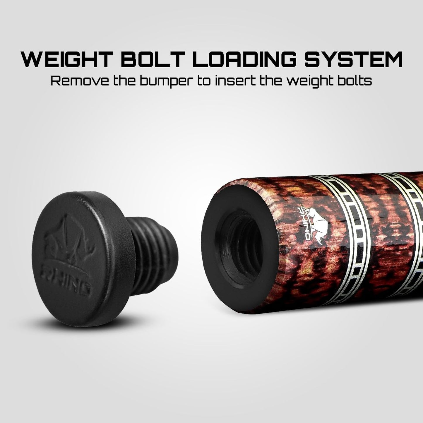 RHINO Retro Pool Cue Crocodile Wrap