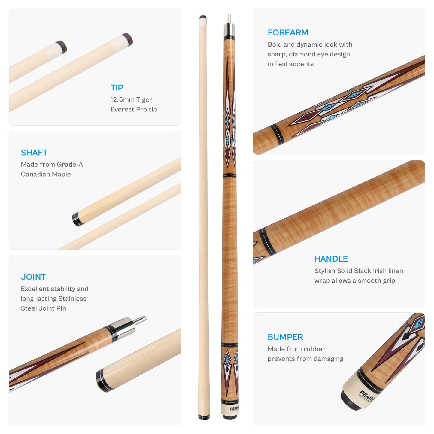PEARSON Prestige 58" Maple Pool Cue