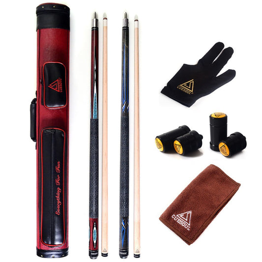 CUESOUL 2-Pack Pool Cue Sticks with Hard Case