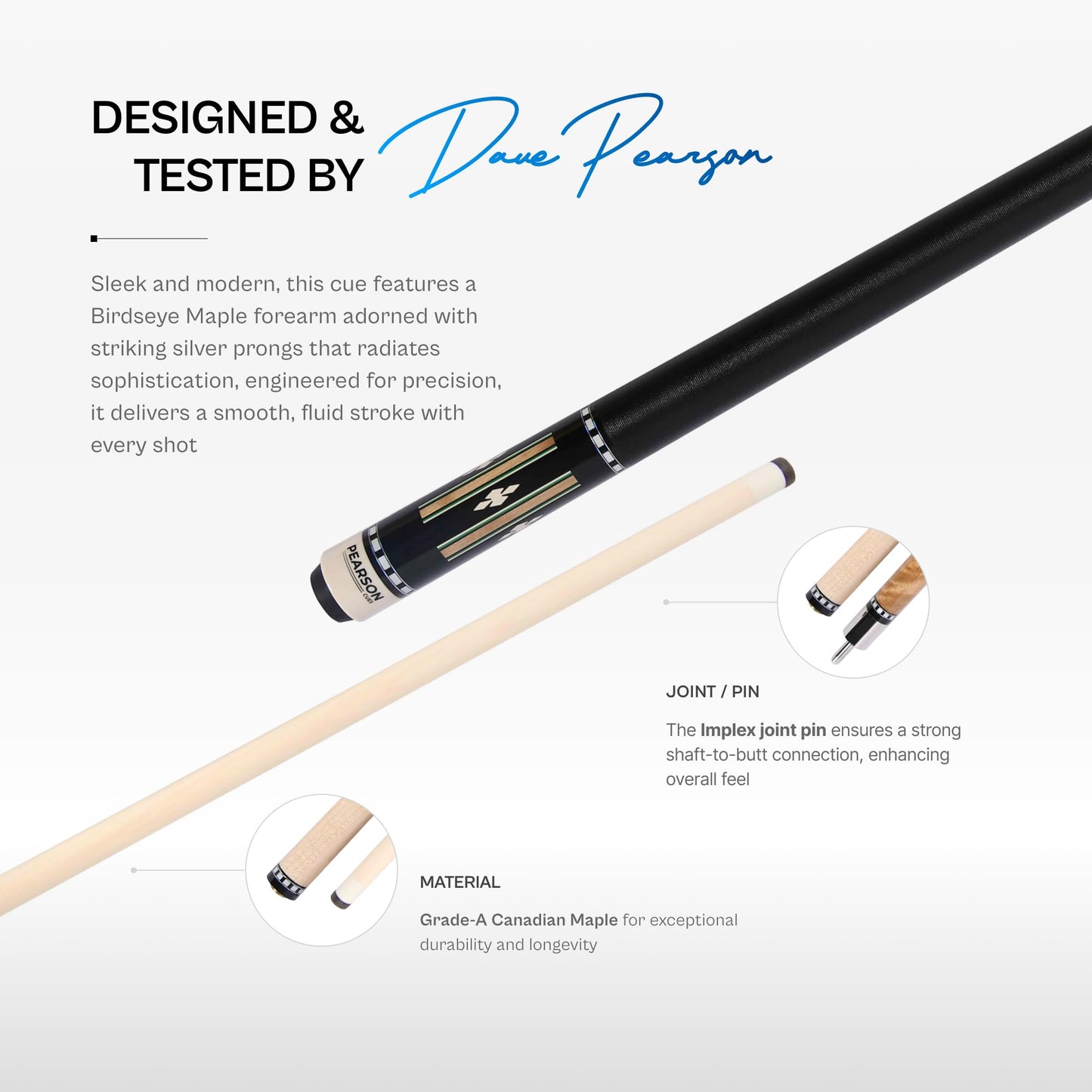 PEARSON Prestige 58" Maple Pool Cue
