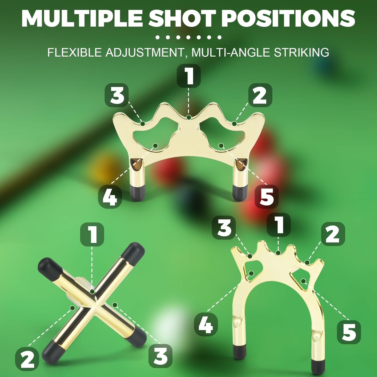 Pool Bridge Stick Retractable with Brass Head