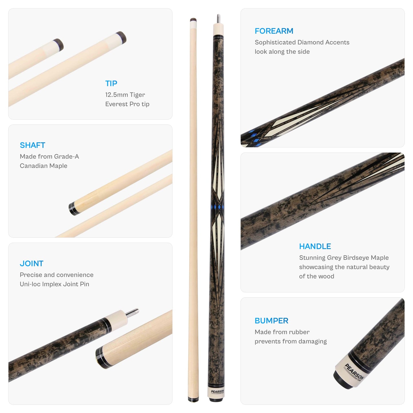 PEARSON Prestige 58" Maple Pool Cue